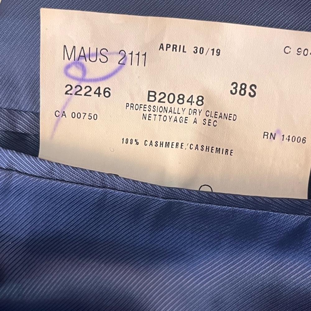 Maus & Hoffman Men's Green Cashmere Blazer - Picture 7 of 9
